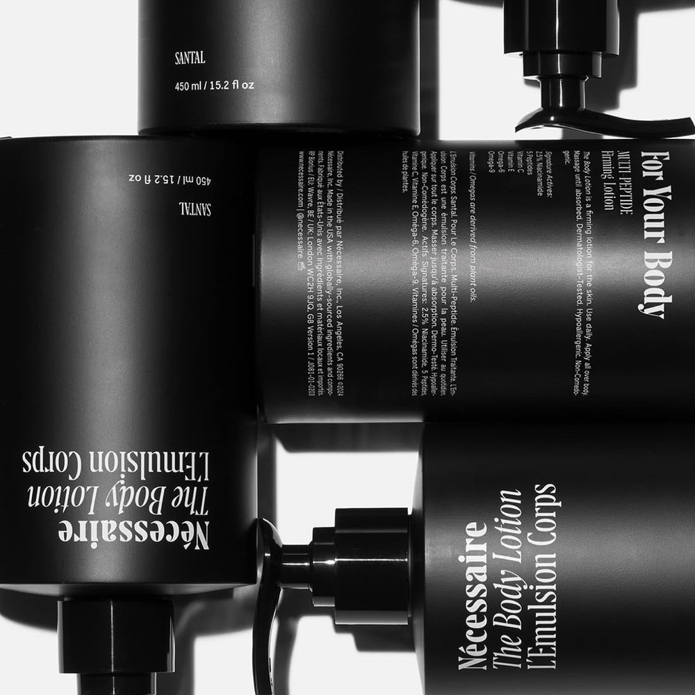 Nécessaire pump dispenser demonstrating easy, controlled lotion dispensing
