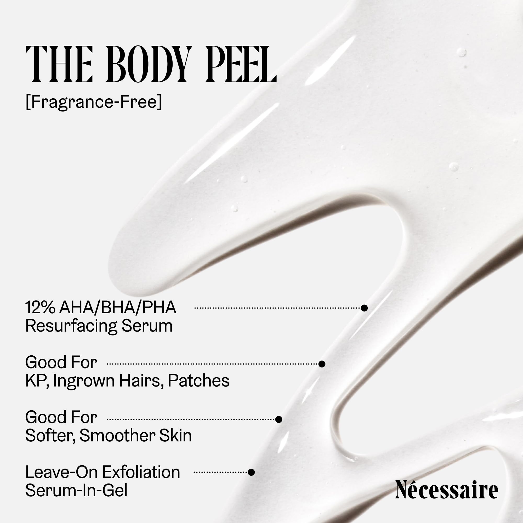 Nécessaire pump detail highlighting airless dispenser for ingredient protection