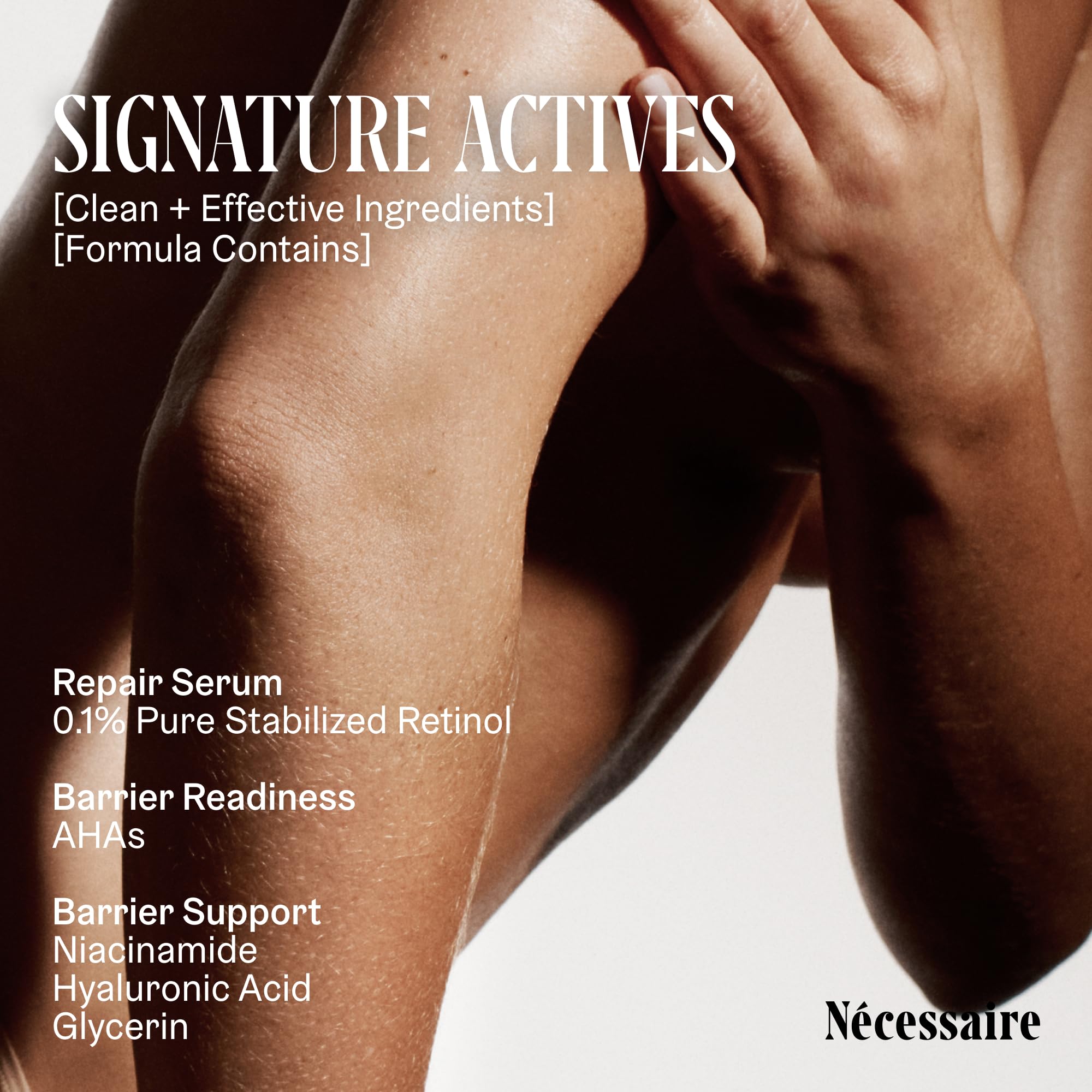 Nécessaire application on arm showing smooth coverage and quick dry