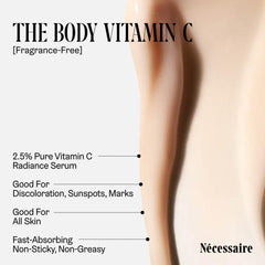 Nécessaire close-up label highlighting ingredients and dermatologist-tested claim