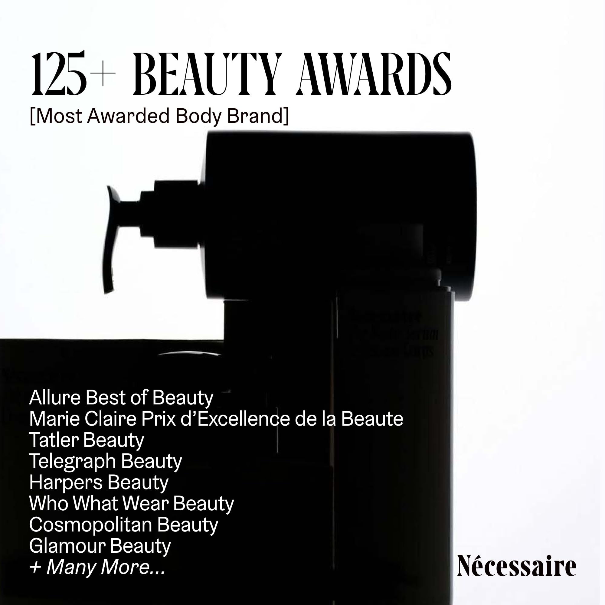 Nécessaire ingredient label close-up showing niacinamide and plant oils