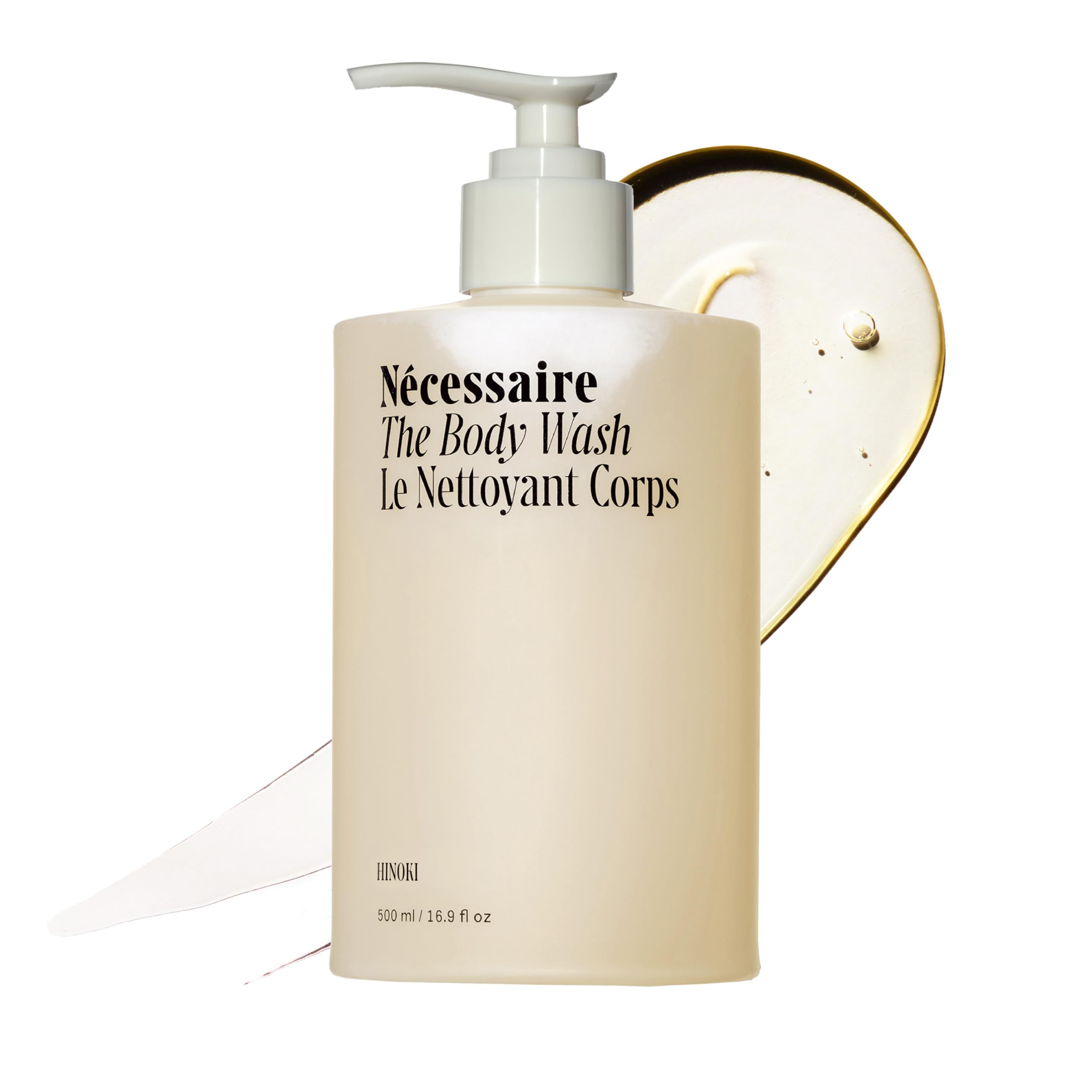 Nécessaire front bottle shot showing clean design and 500ml capacity benefit
