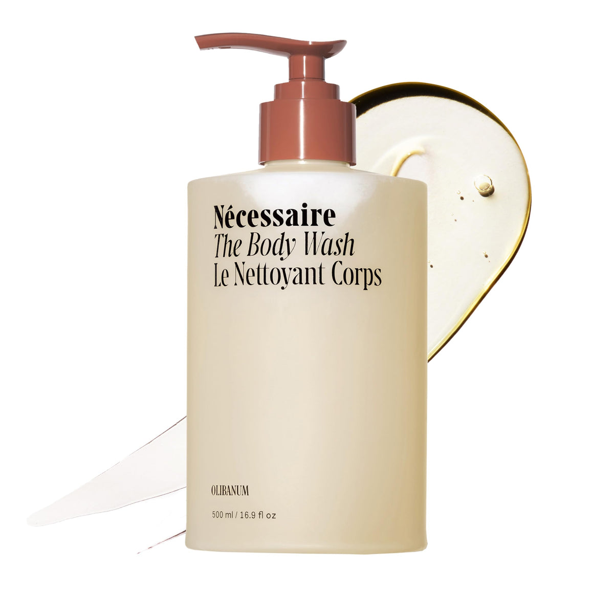Nécessaire front bottle image showing clean design and clear product benefit