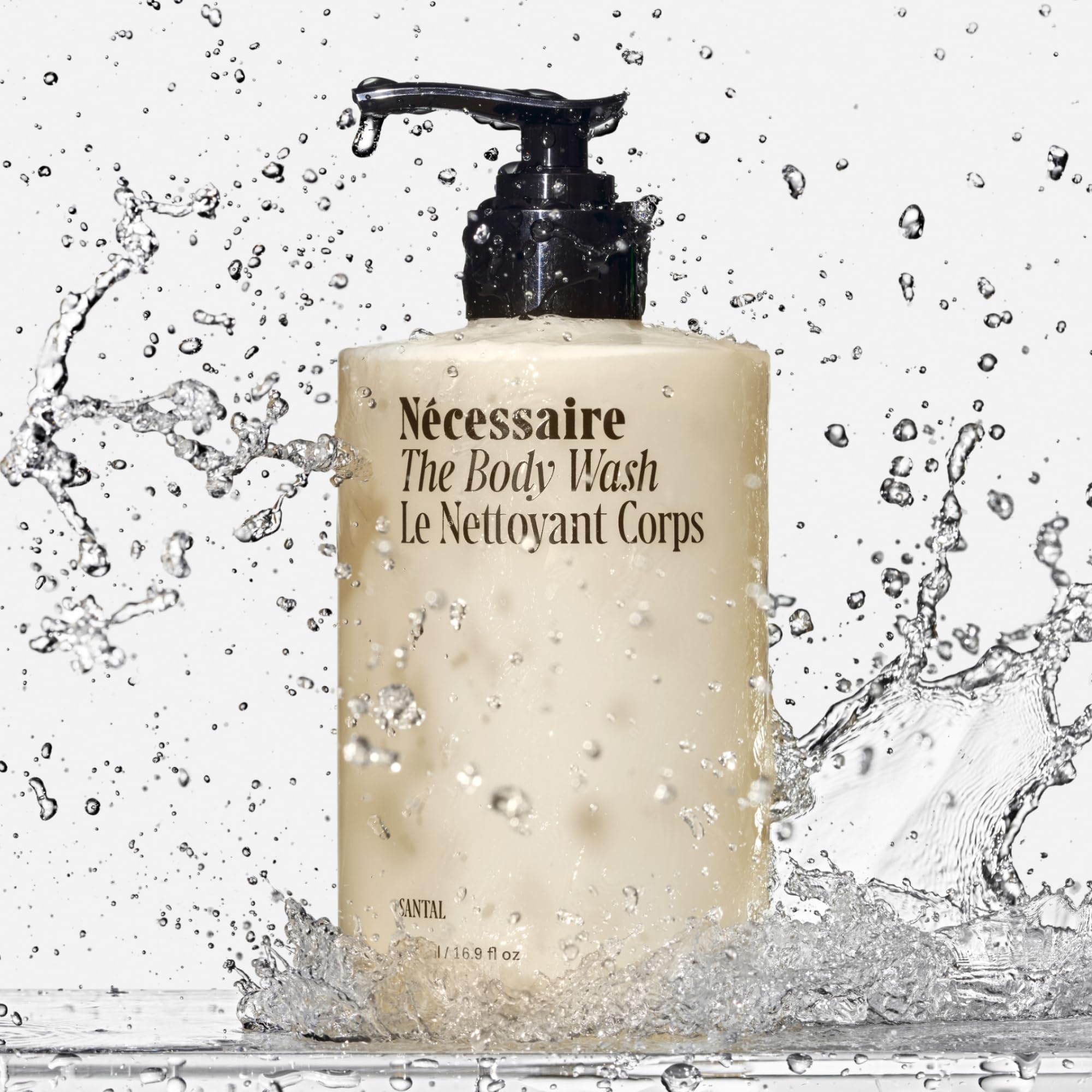 Nécessaire foam texture on hand illustrating rich, non-drying lather