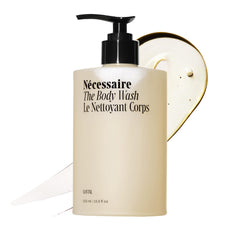 Nécessaire front bottle view showing minimalist packaging and restorative benefits