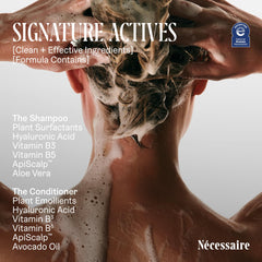 Nécessaire conditioner cream close-up showing lightweight moisturizing texture