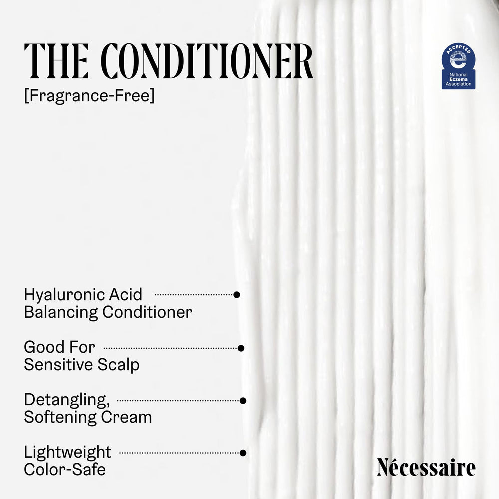 Nécessaire hyaluronic acid ingredient bottle emphasizing moisture benefit