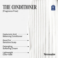 Nécessaire hyaluronic acid ingredient bottle emphasizing moisture benefit