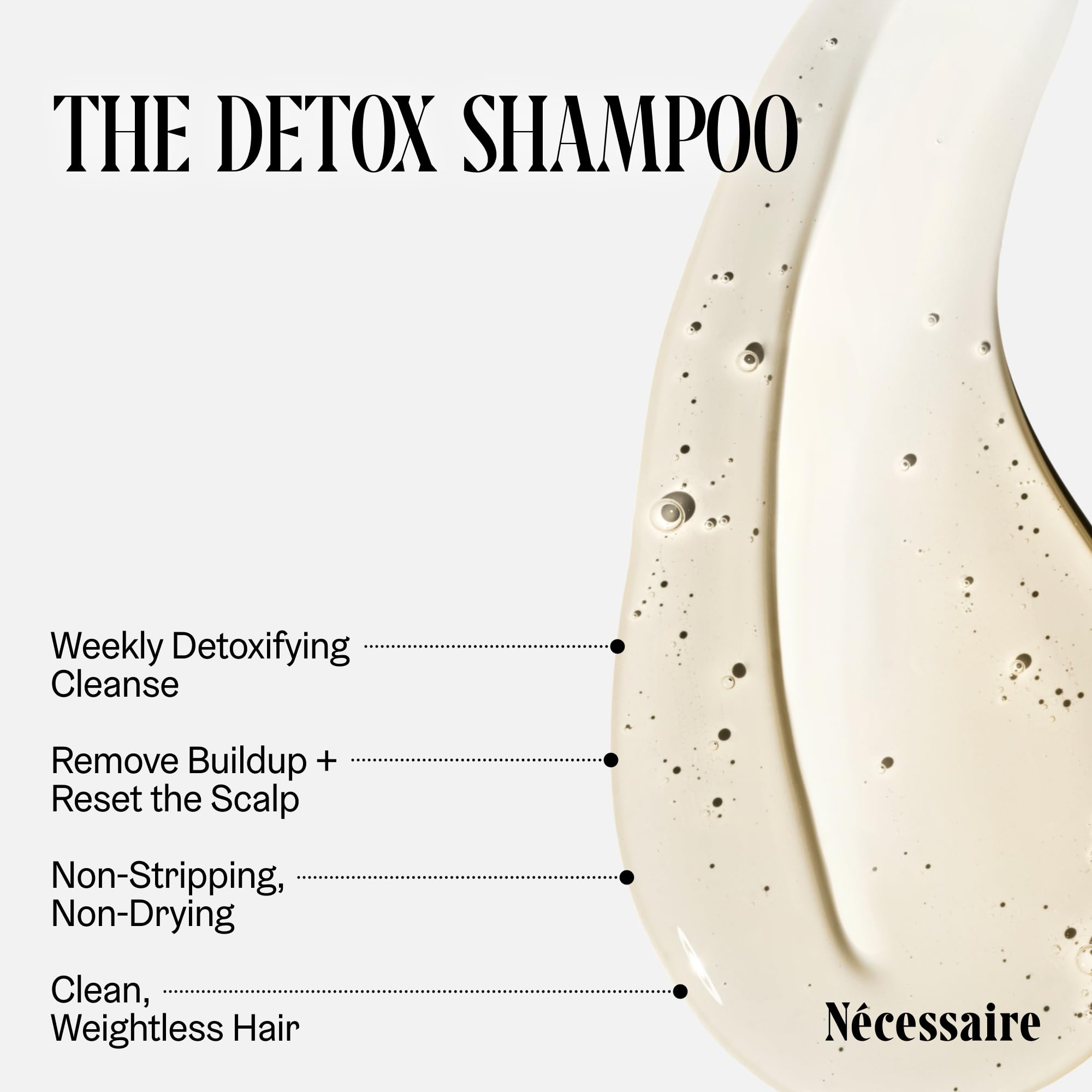 Nécessaire ingredient shot with apple cider vinegar illustrating clarifying benefit