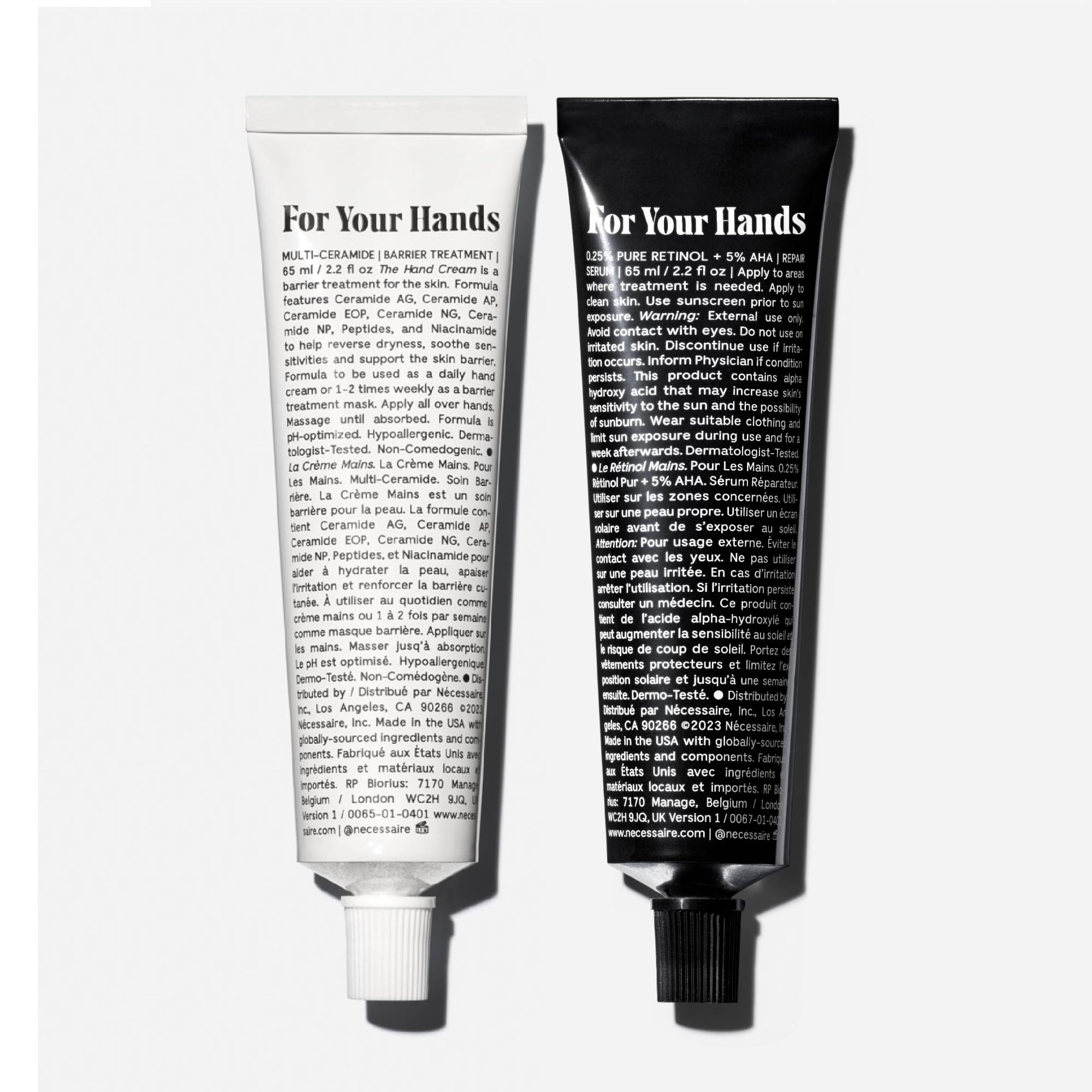 Nécessaire close-up of The Hand Cream texture demonstrating rich moisturizing finish