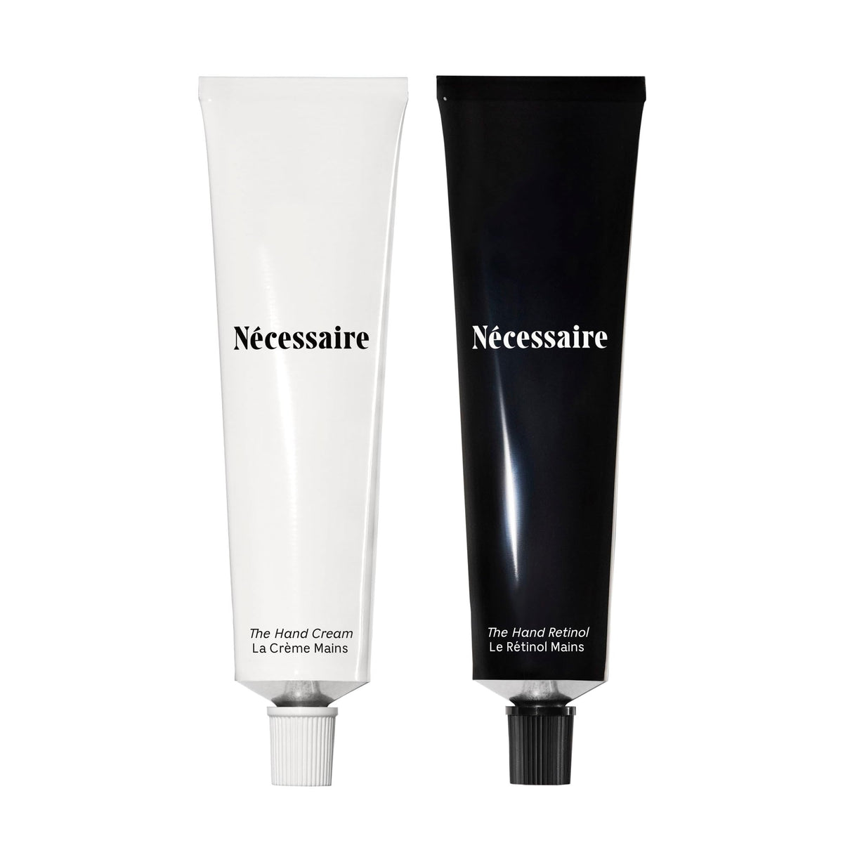Nécessaire front packaging of The Hand Duo showing both tubes and benefit of a coordinated set