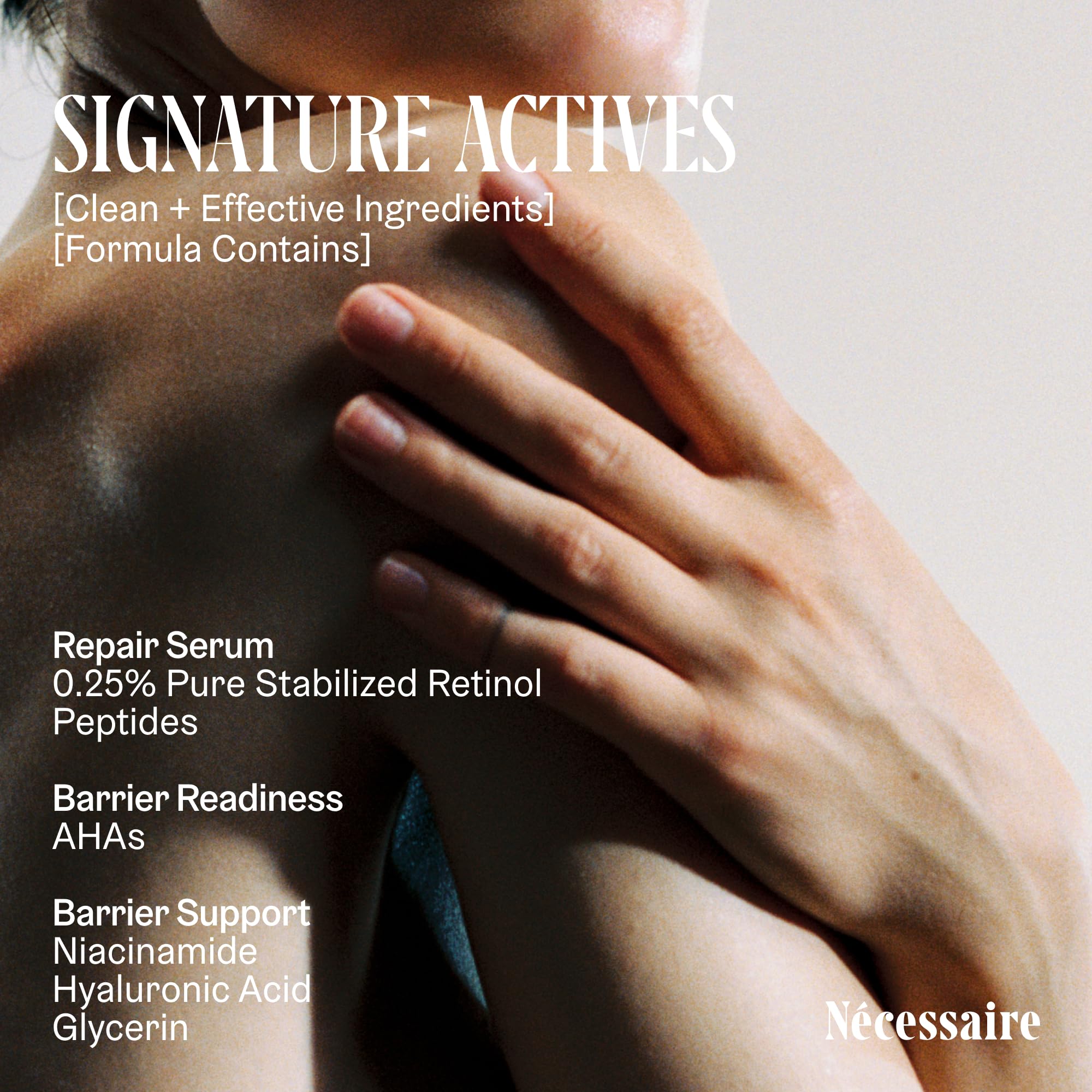 Nécessaire before and after hands showing improved texture