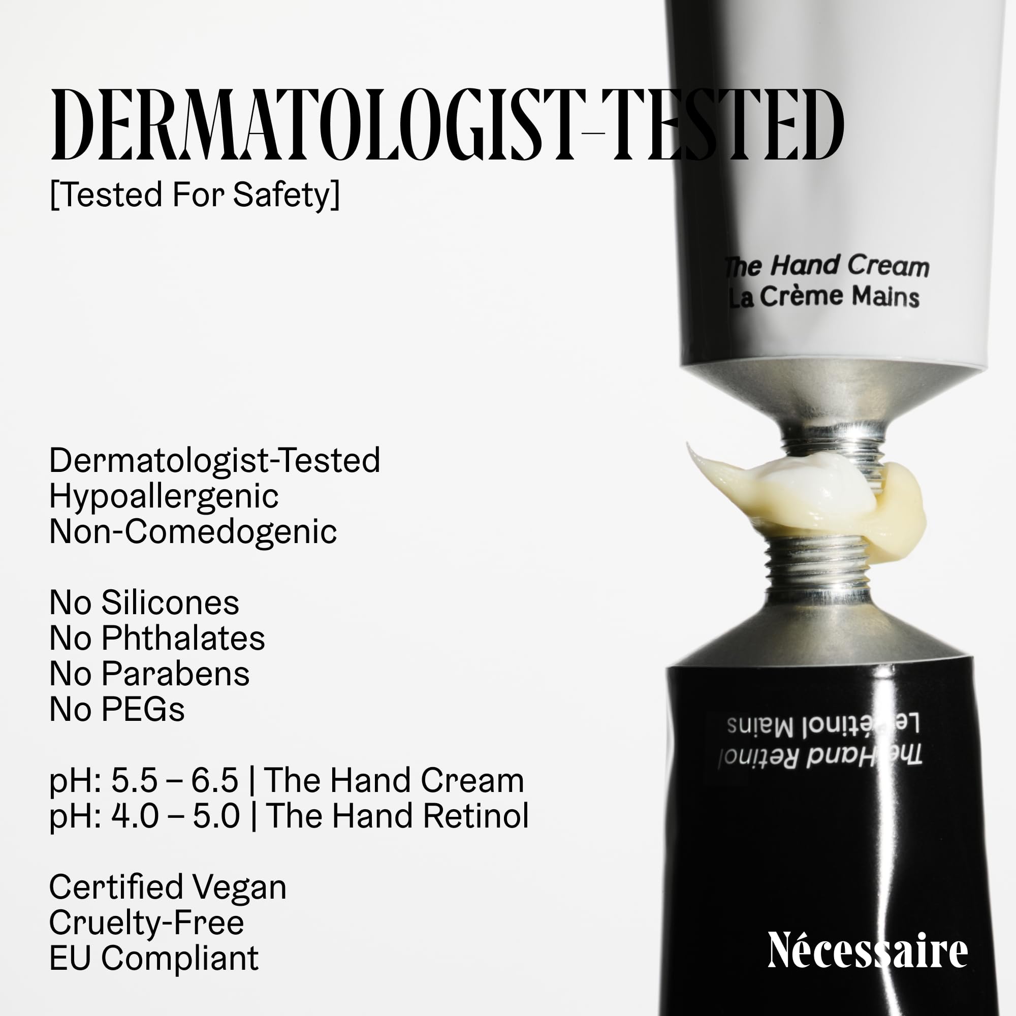 Nécessaire using The Hand Retinol at night showing targeted overnight skin renewal