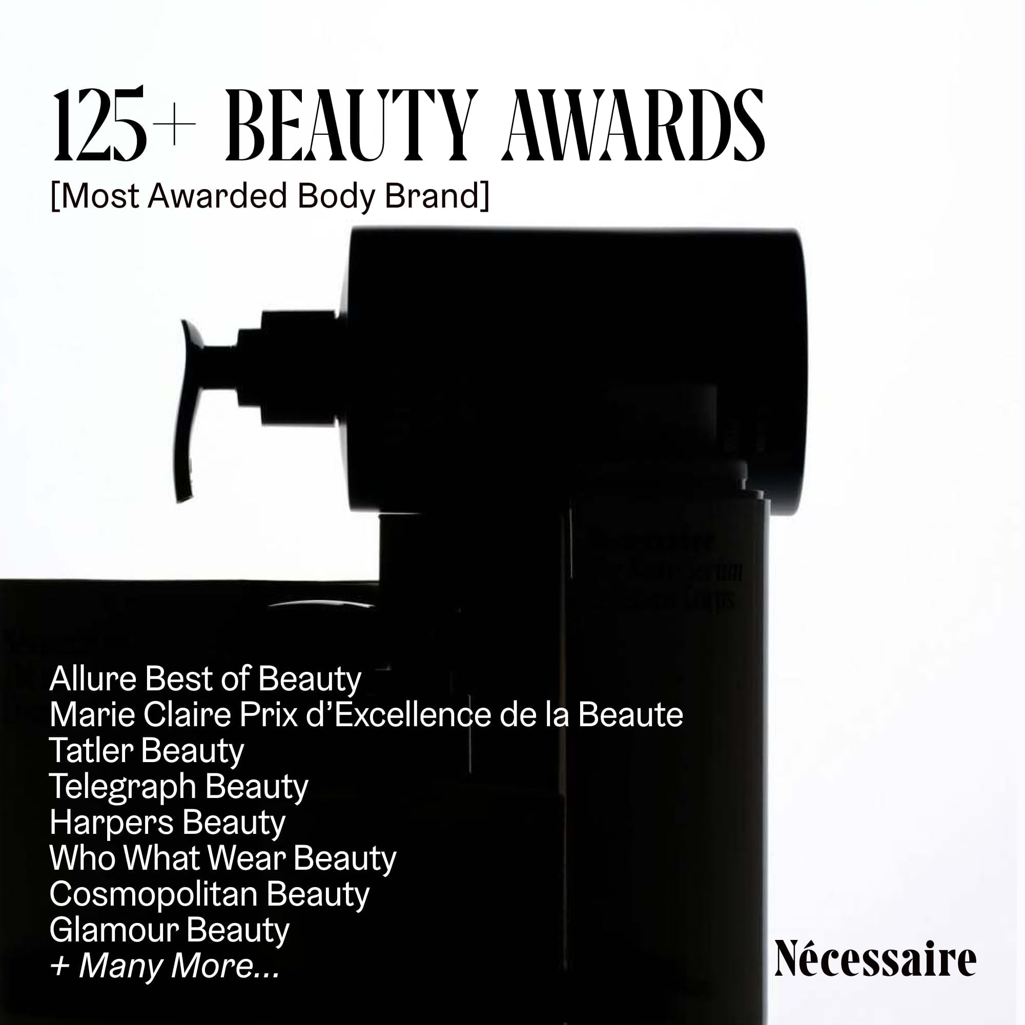 Nécessaire ingredient display with aloe and hyaluronic emphasizing hydration