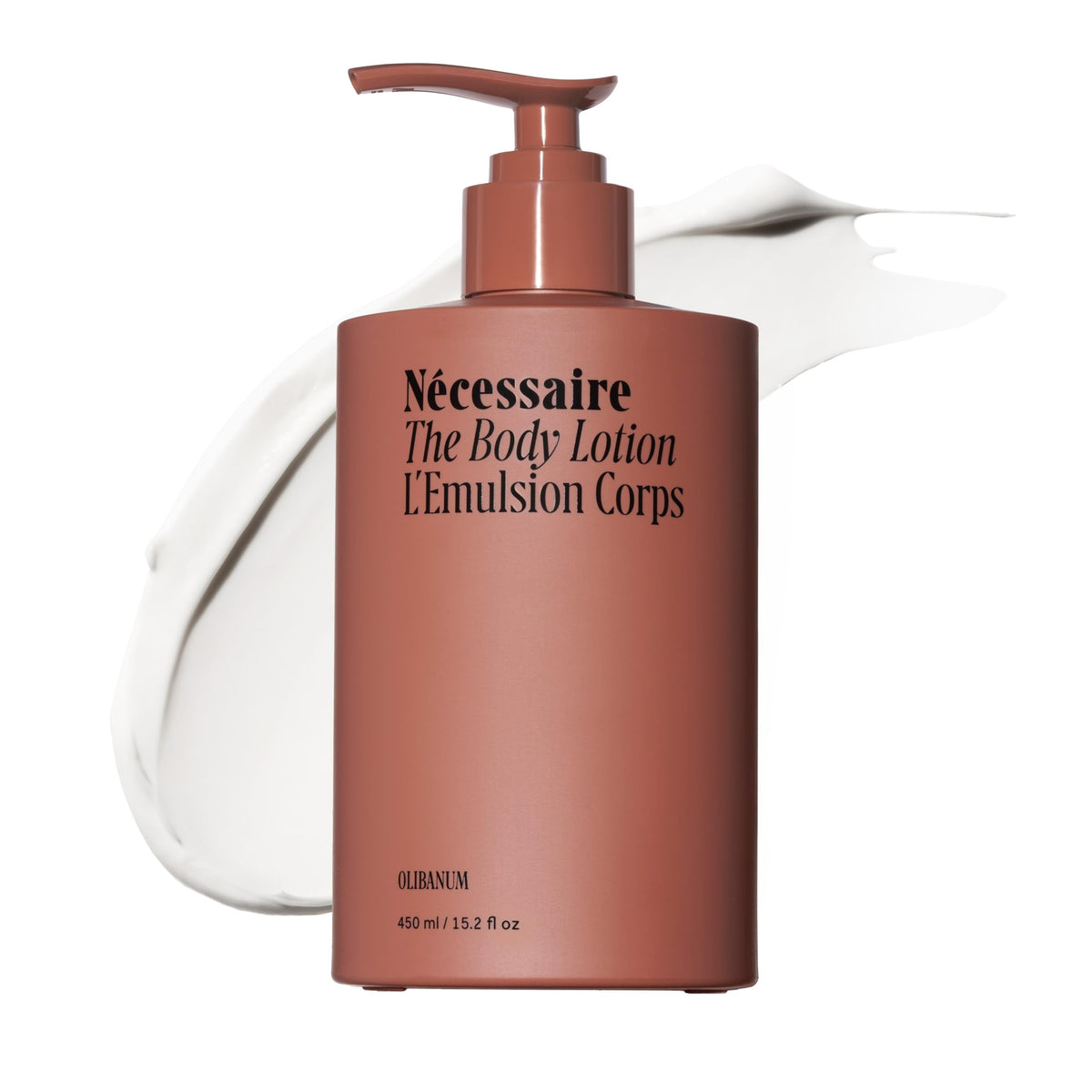 Nécessaire front packaging showing bottle and label for clear product identity and benefit
