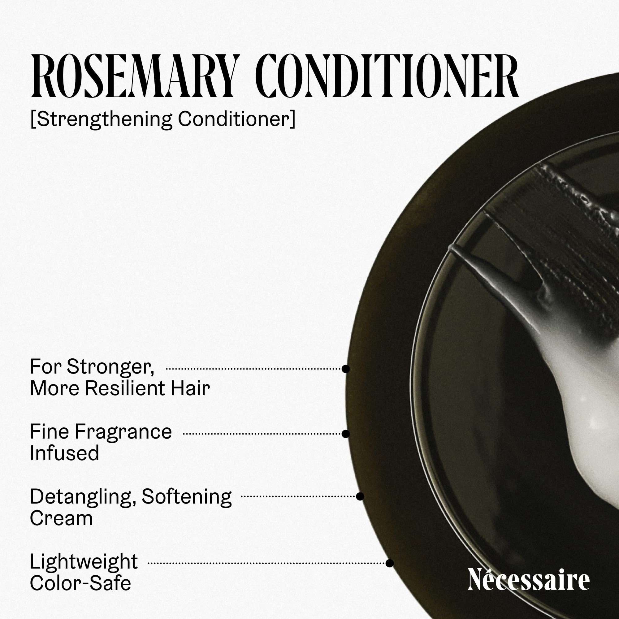 Nécessaire bottle held to show size and scale, convenient pump for daily routine
