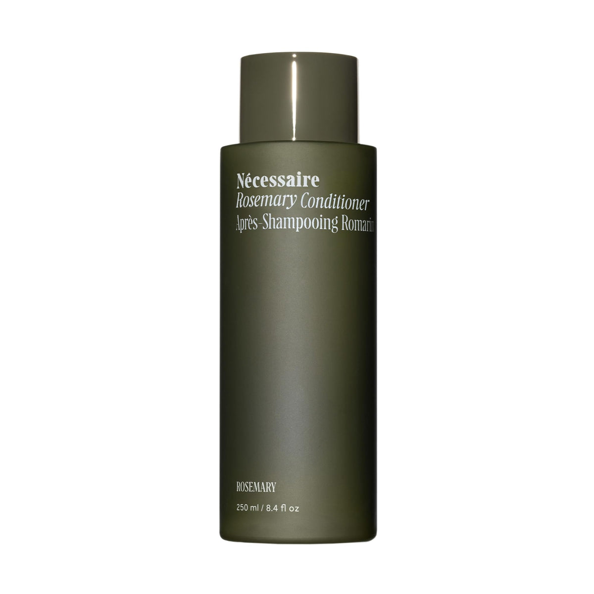 Nécessaire front bottle showing clean design and product benefit