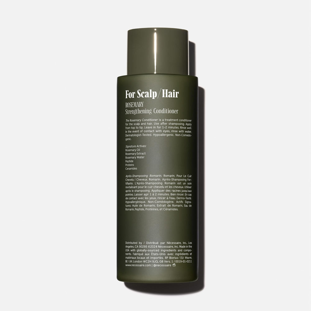 Nécessaire pump dispensing conditioner illustrating easy application