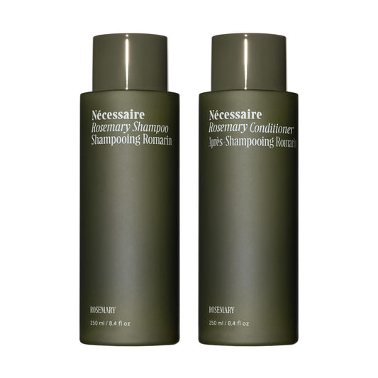 Nécessaire front packaging showing the duo and benefits