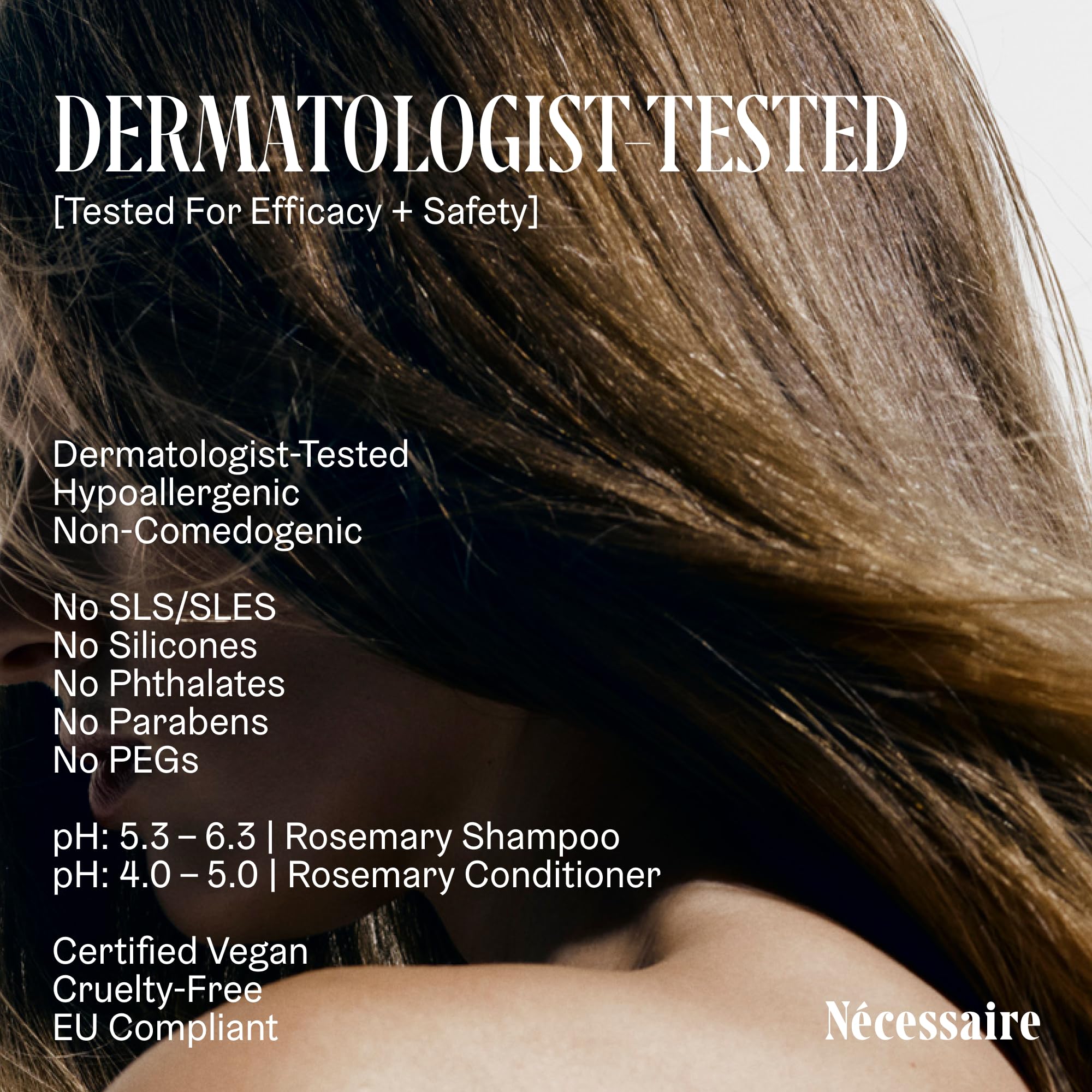 Nécessaire product label displaying ceramides and clean formula facts