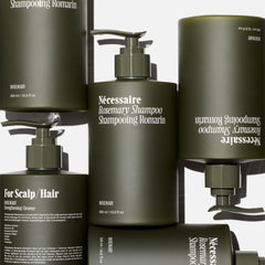 Nécessaire gel texture on hand illustrating gentle lather and non-stripping cleanse benefit