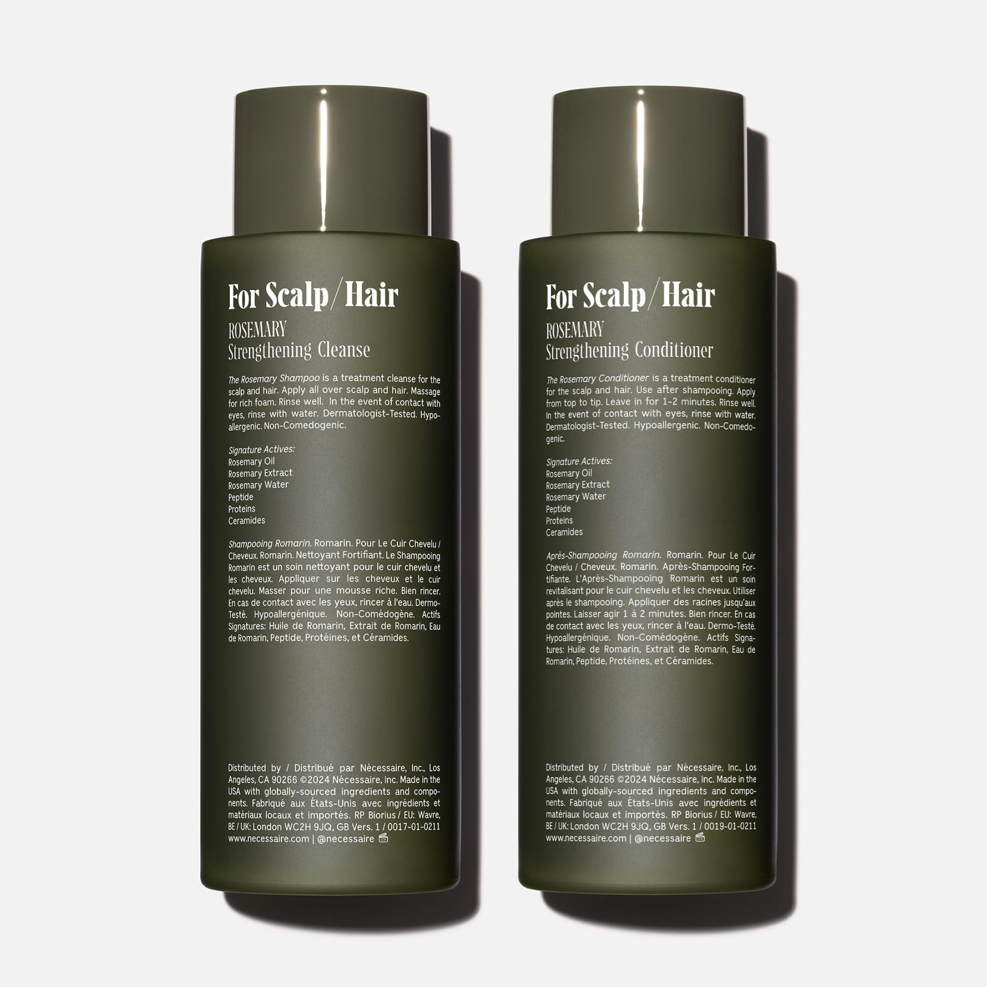 Nécessaire rosemary shampoo texture dispensed for gentle cleansing