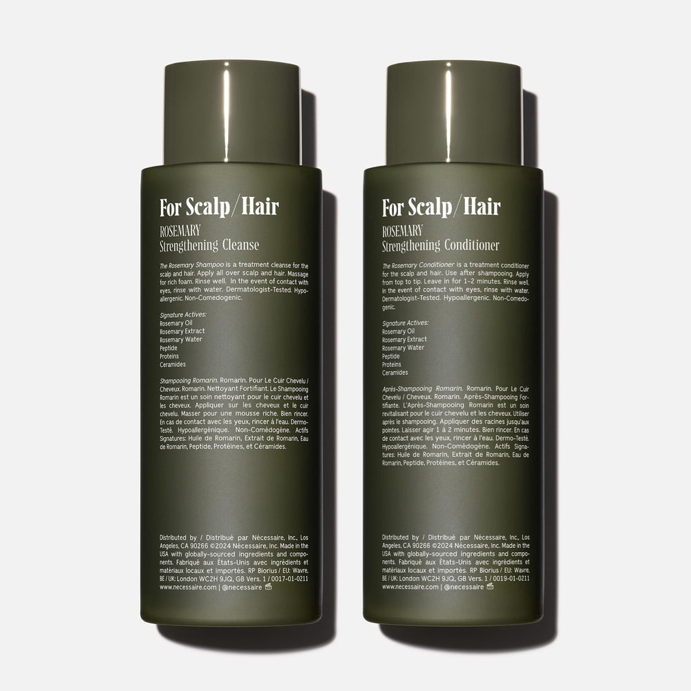 Nécessaire rosemary shampoo texture dispensed for gentle cleansing