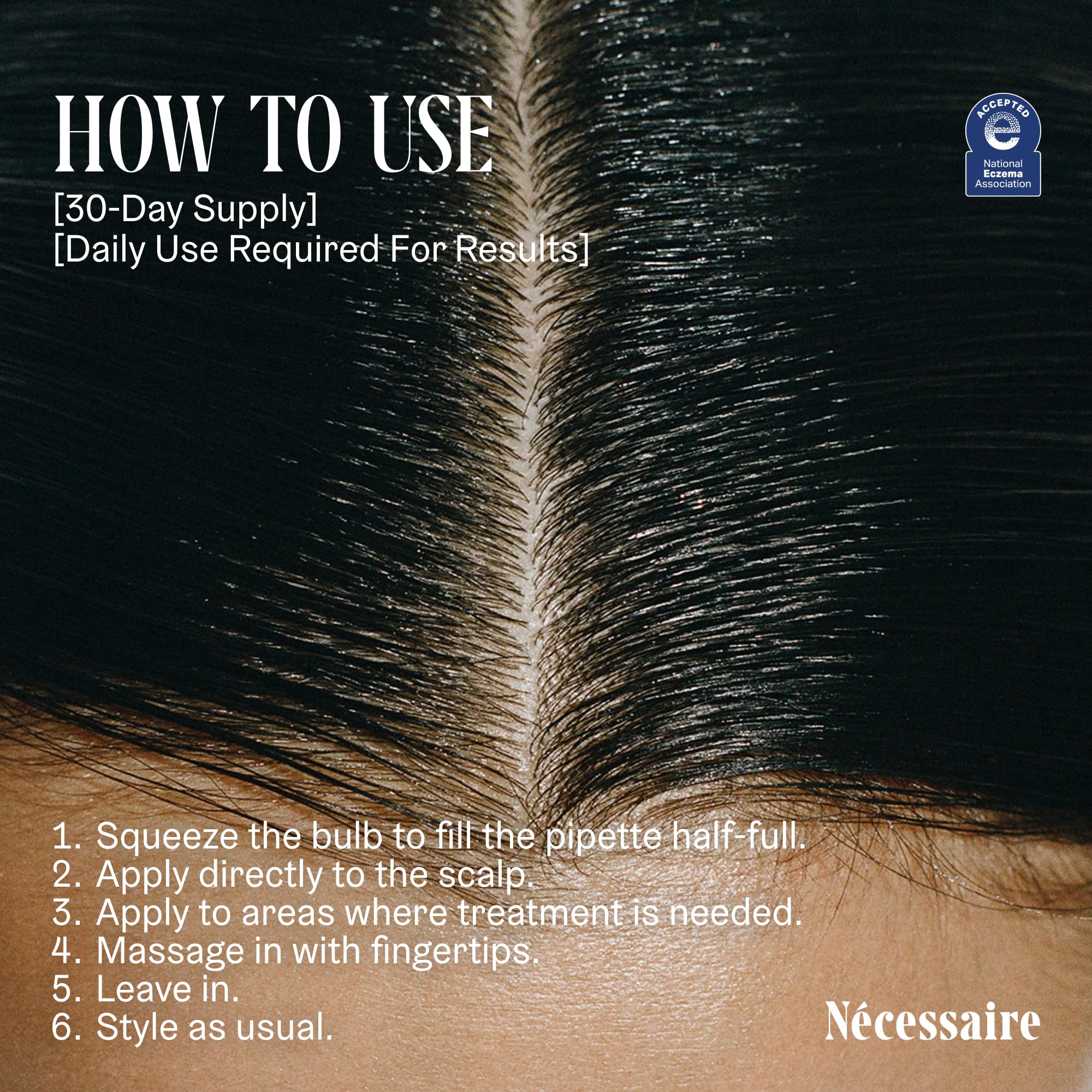 Nécessaire label closeup showing ingredients and certification details