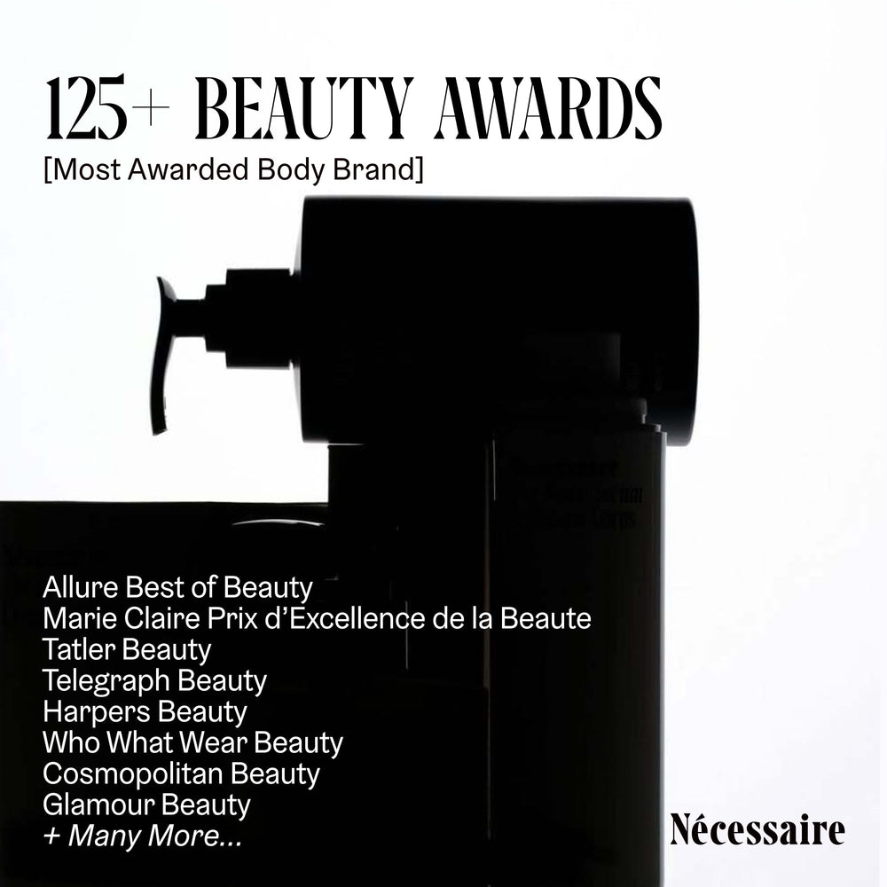 Nécessaire bottle in hand showing size and travel-friendly benefit