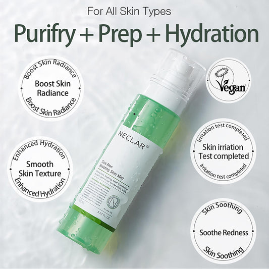 Neclar fine mist spray pattern delivering even hydration and quick refresh