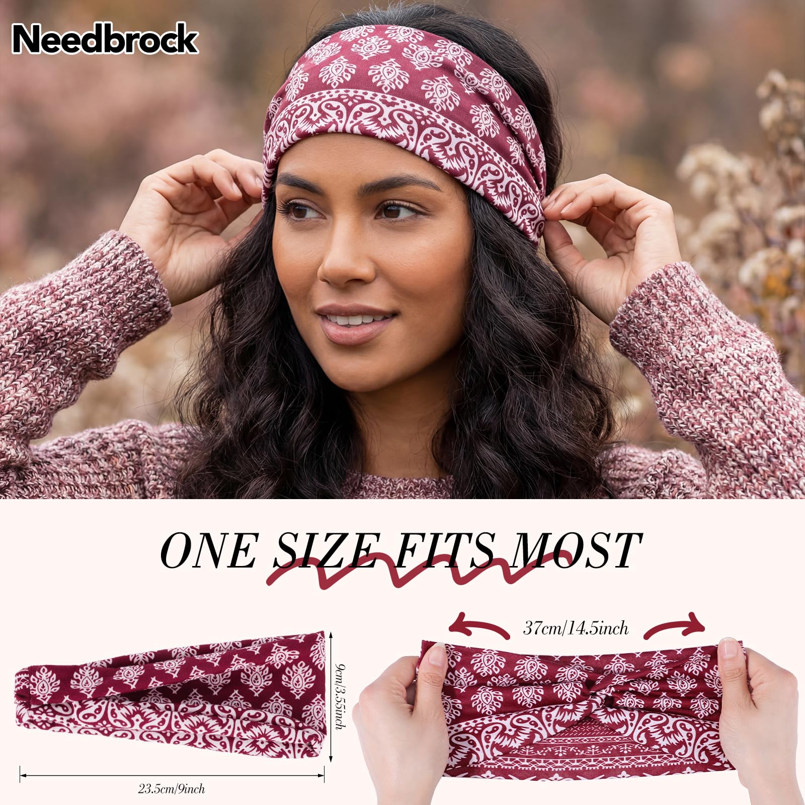 Needbrock close-up of knotted top showing secure styling benefit