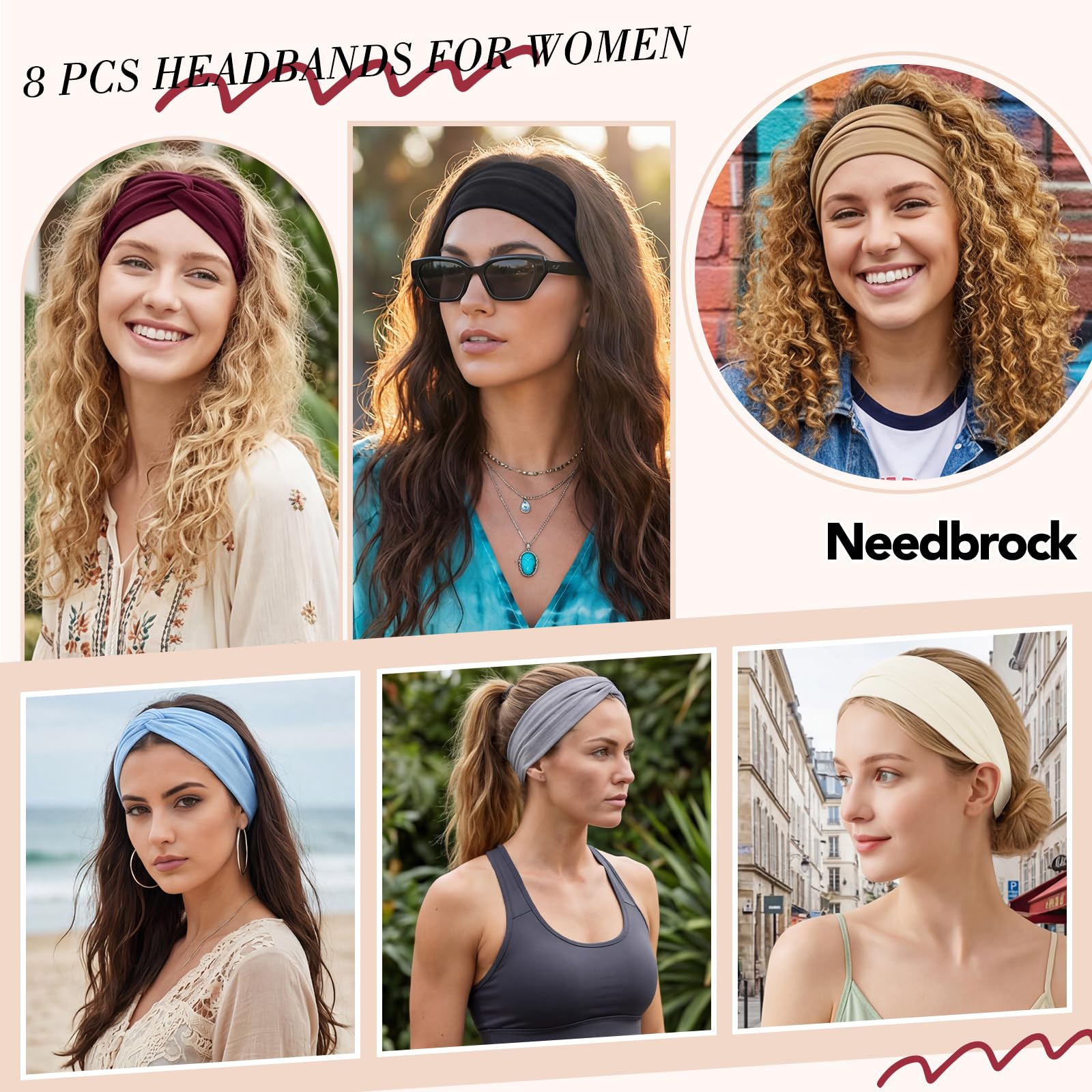 Needbrock flat-lay display of eight colors for styling and outfit coordination
