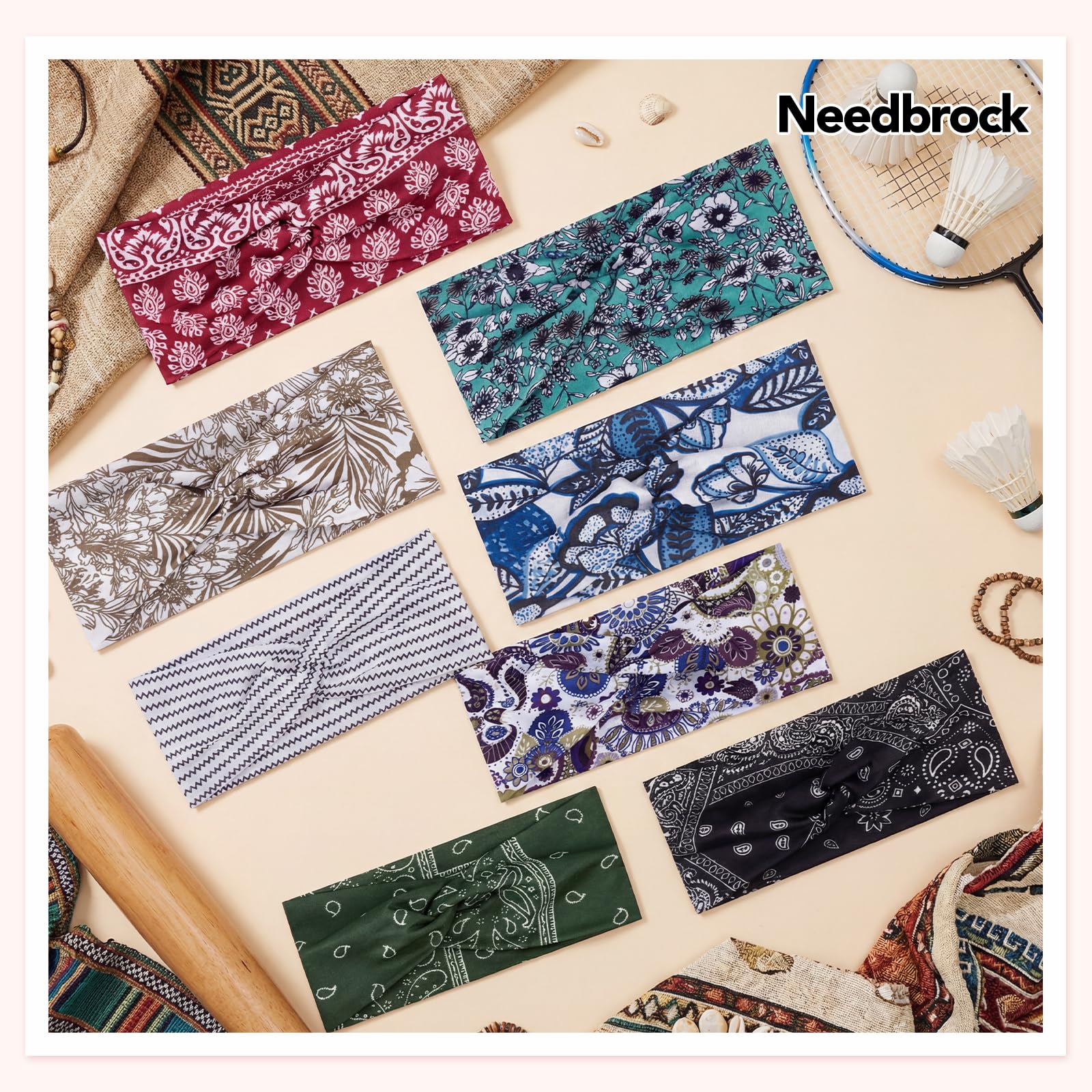 Needbrock headband next to hand showing true size and coverage