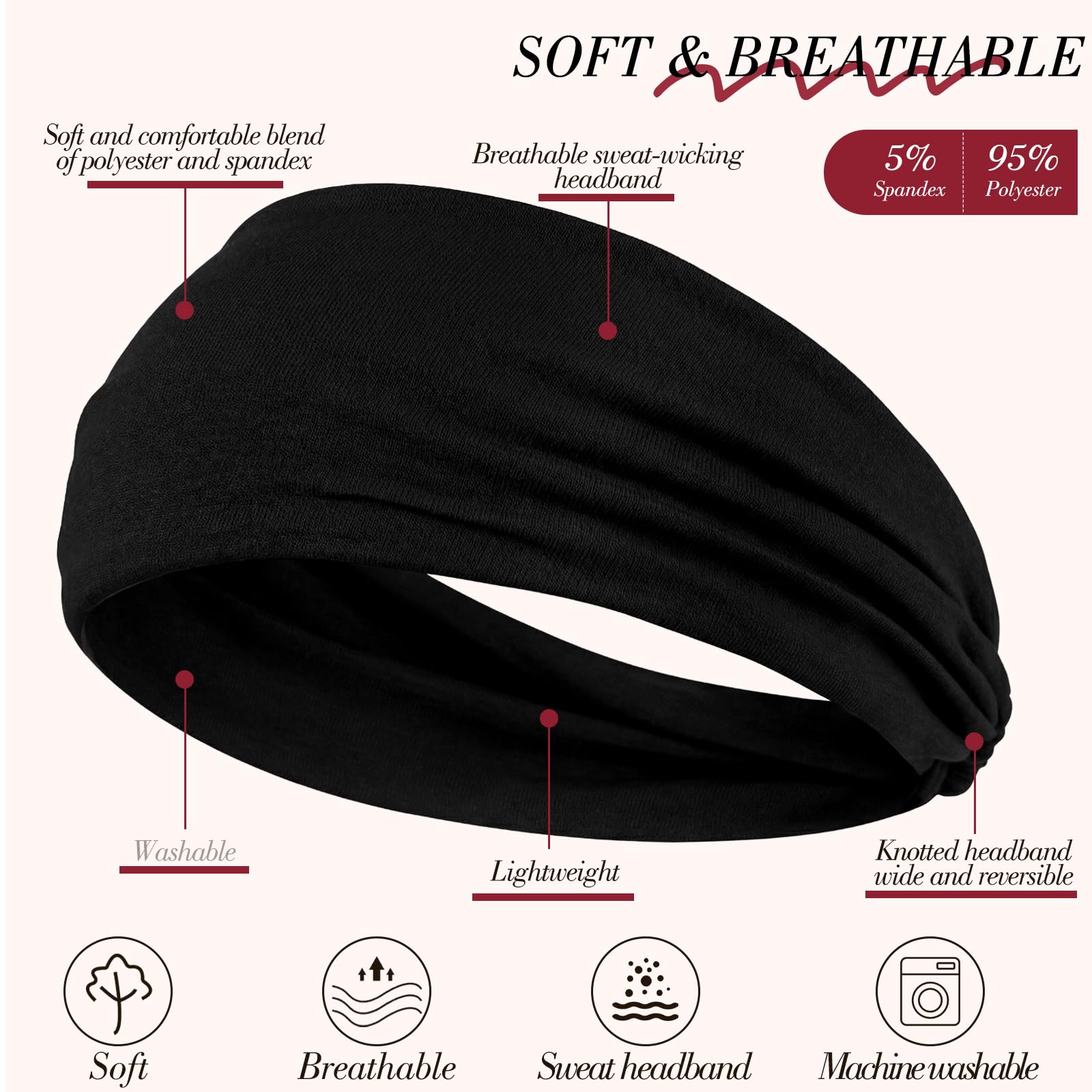 Needbrock headband worn by runner demonstrating secure, non-slip hold during activity