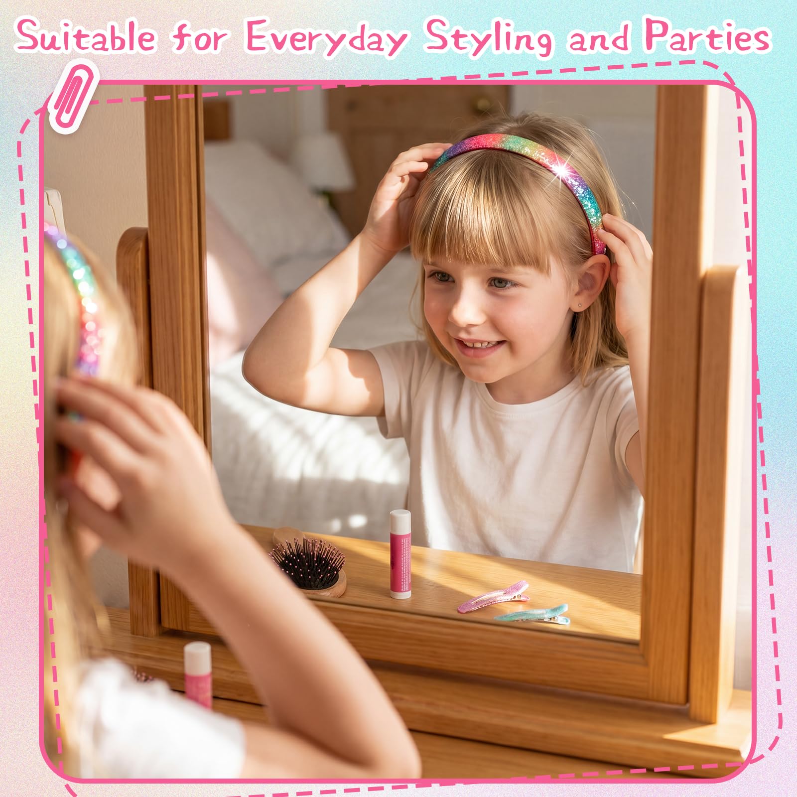 Needbrock headband worn by a child, secure fit during play and style