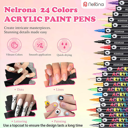 Nelrona dual-tip close-up revealing fine 0.7mm tip for precise lines