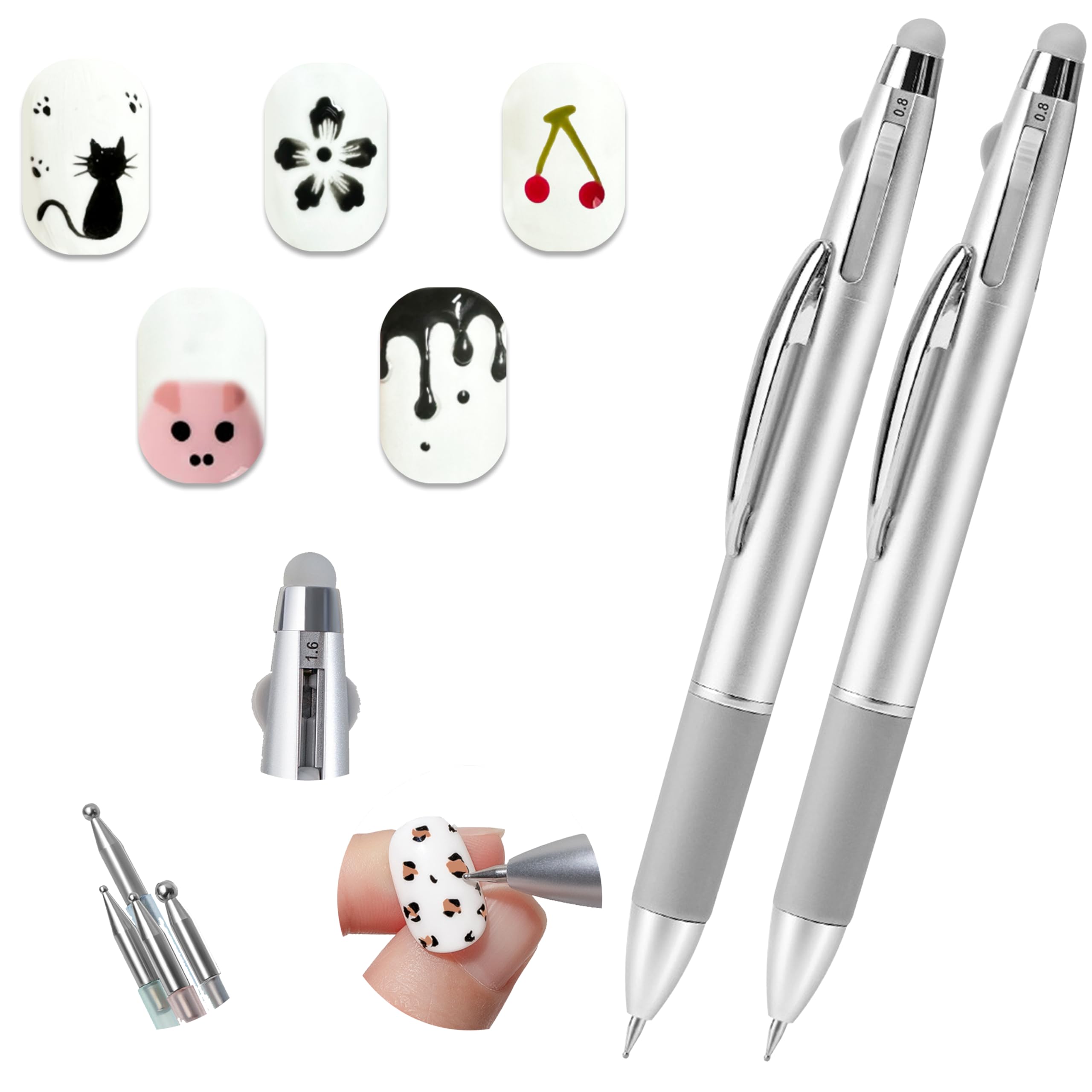 Nelrona front packaging showing two dotting pens and benefits of versatility