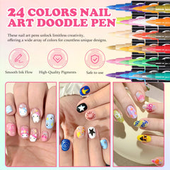 Nelrona pens in use by manicurist demonstrating ease for salon looks
