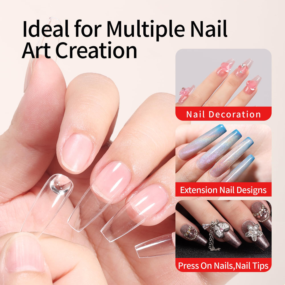 Nelrona used on press-on nails demonstrating secure hold during daily activities