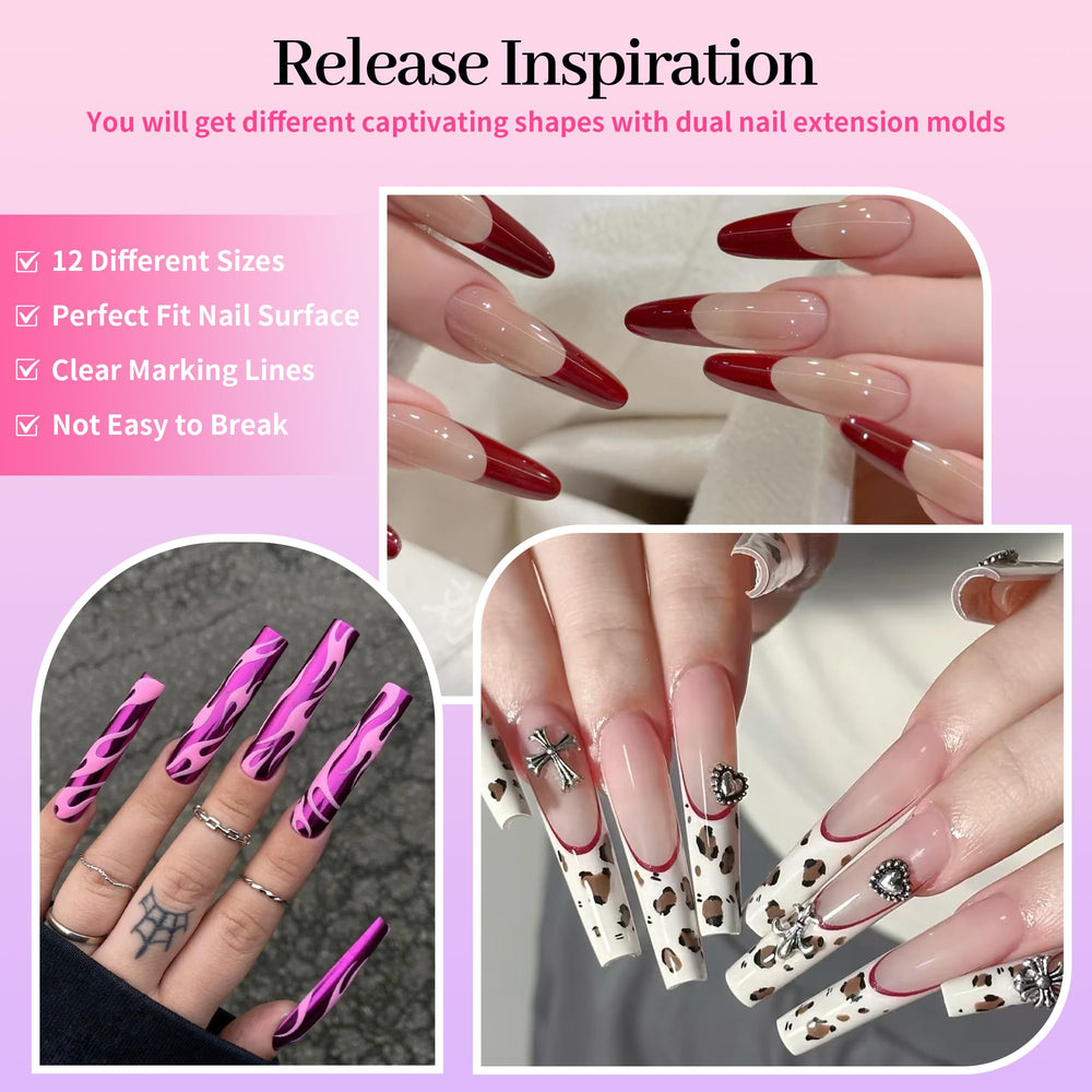 Nelrona silicone French tip stickers spread out showing consistent guide benefit