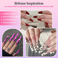 Nelrona silicone French tip stickers spread out showing consistent guide benefit