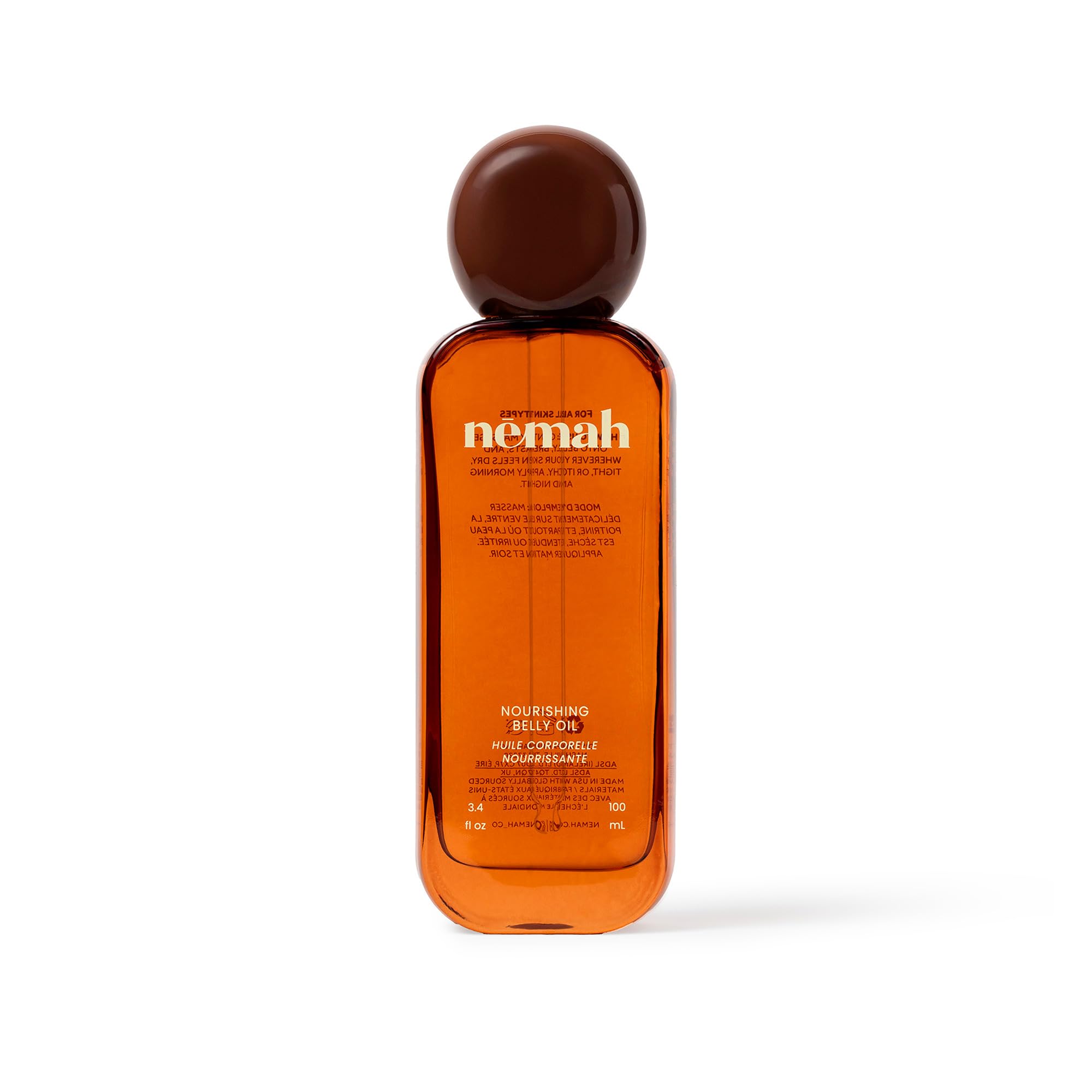 Nemah front packaging showing bottle and pump for easy daily use