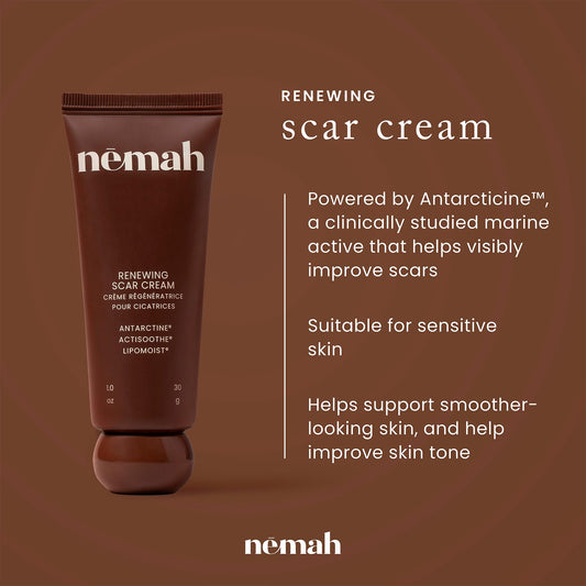 Nemah close-up texture of cream highlighting smooth absorption benefit