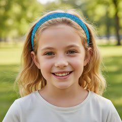 Nenjindz headband on a model during workout showing secure anti-slip fit