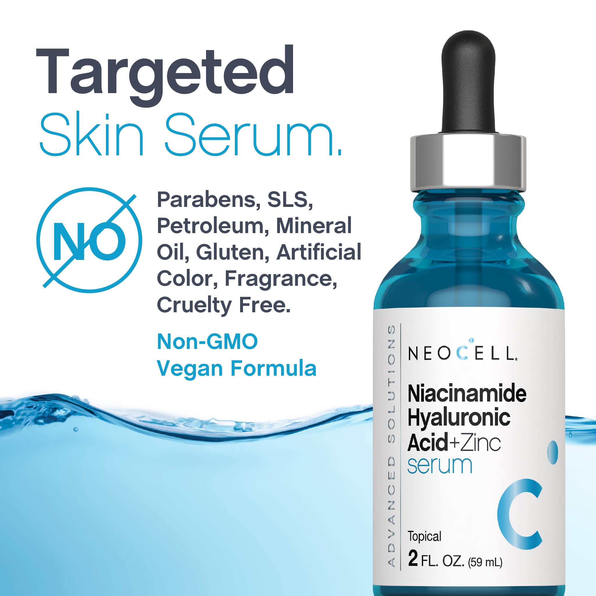 NeoCell before and after illustration showing improved texture and pore appearance