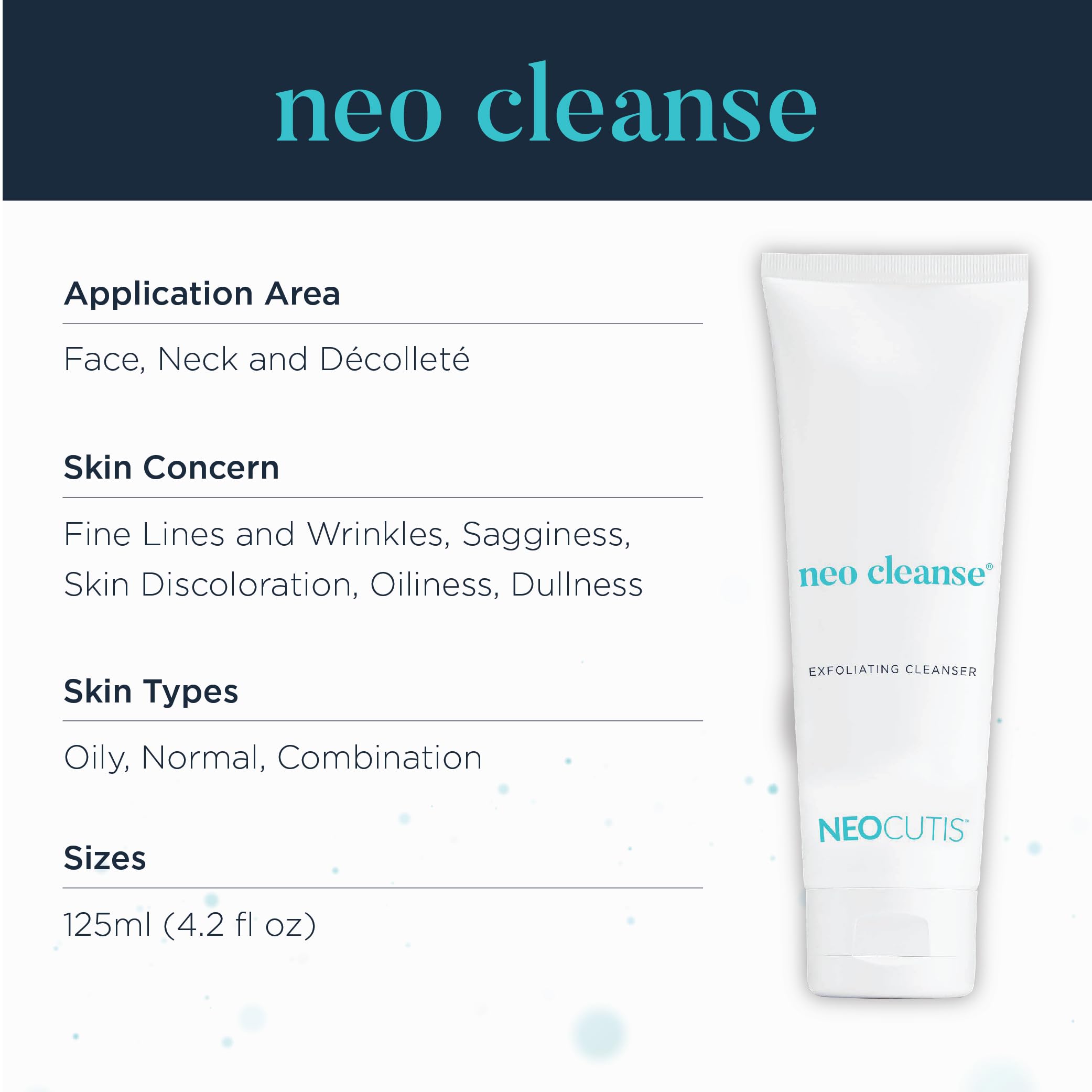 NEOCUTIS Neo Cleanse ingredient label highlighting glycolic acid benefit