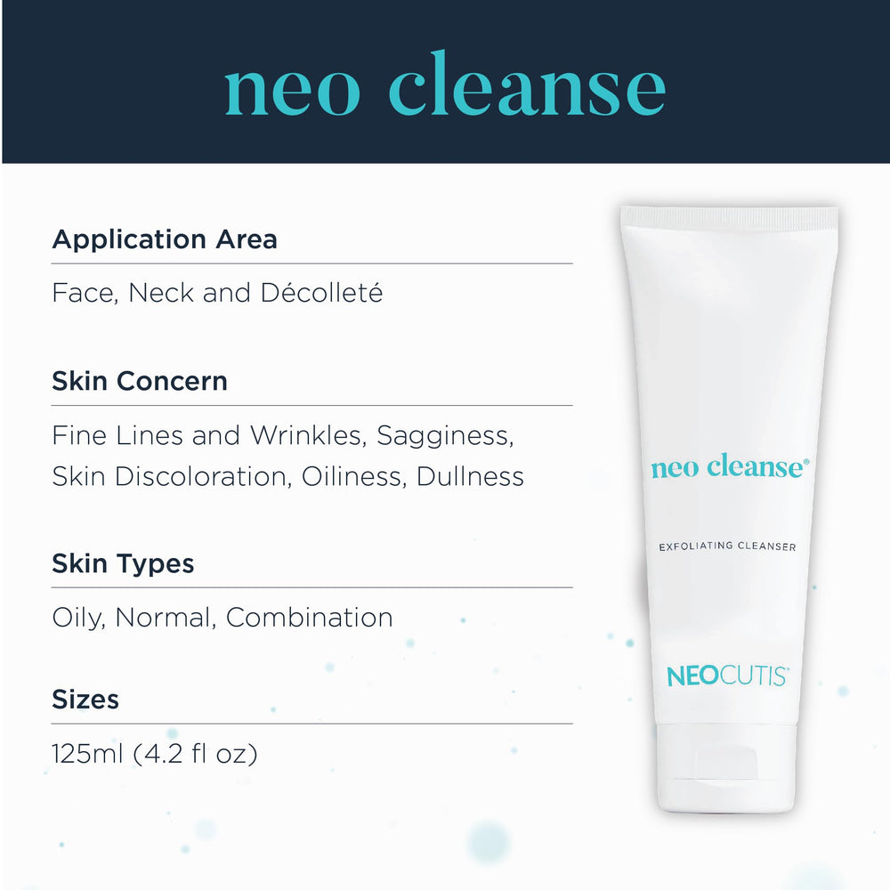 NEOCUTIS Neo Cleanse ingredient label highlighting glycolic acid benefit