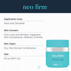 NEOCUTIS applied to model neck demonstrating targeted firming routine