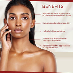 Neoprosone applied to cheek demonstrating even coverage and gentle finish benefit