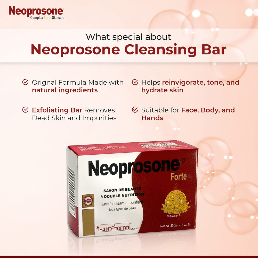 Neoprosone bar texture side view showing grains for effective surface renewal